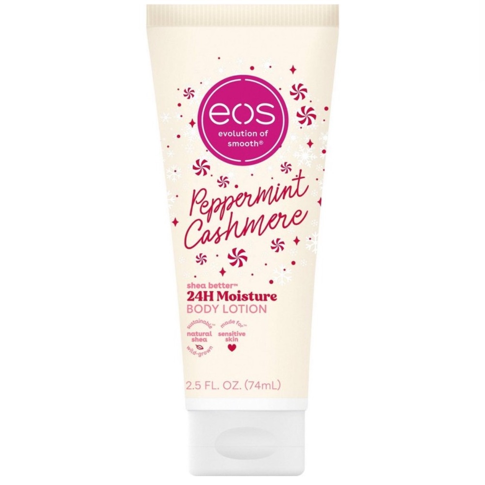 Limited Edition! eos Mini Holiday Body Lotion - Peppermint
Cashmere- 2.5 fl oz